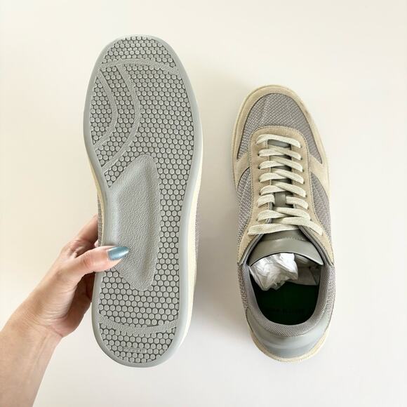 John Elliott Handcrafted Taupe & Gray Low Top Leather Sneakers EU 44 Size 11 - Picture 7 of 12